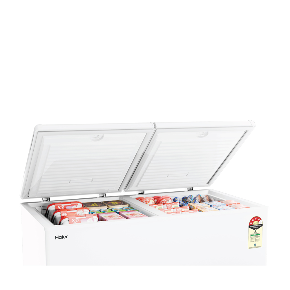 Haier 320 Ltr Double door- White Colour Convertible Hard top Freezer